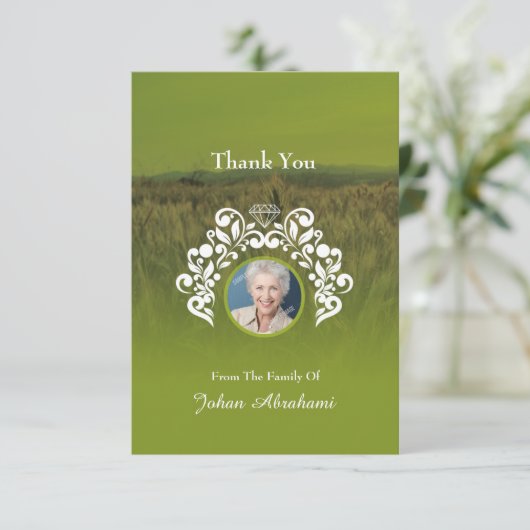 Carte de remerciements commémoratif (Debout devant)