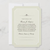 Carte de remerciements commémoratif d'automne (Dos)