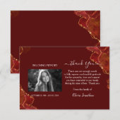 Carte de remerciements commémoratif de Bourgogne e (Devant / Derrière)