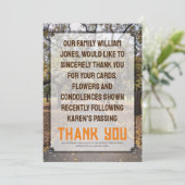 Carte de remerciements commémoratif de la promenad (Debout devant)