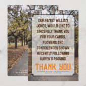 Carte de remerciements commémoratif de la promenad (Devant / Derrière)