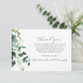 Carte de remerciements commémoratif de l'Eucalyptu (Debout devant)