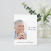 Carte de remerciements commémoratif minimaliste Ar (Debout devant)