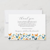 Carte de remerciements commémoratif papillon noir  (Devant)