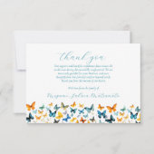 Carte de remerciements commémoratif papillon - ret (Devant)