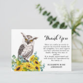 Carte De Remerciements Commémoration des funérailles de la Chouette des F (Debout devant)