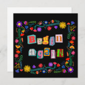 Carte De Remerciements Commencer à nouveau Encouragement Commencer à plus (Devant / Derrière)