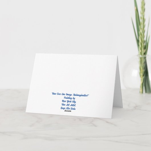 Carte De Remerciements Comment Est-Ce Qu'Une Image, Sans imagination ? (Dos)