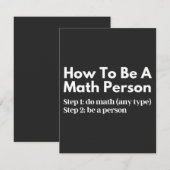 Carte De Remerciements Comment être une personne douée en mathématiques (Devant / Derrière)