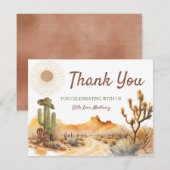 Carte De Remerciements Comment L'Occident Était Un Cowboy De Fête D'Anniv (Devant / Derrière)