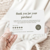 Carte de remerciements commercial modifiable