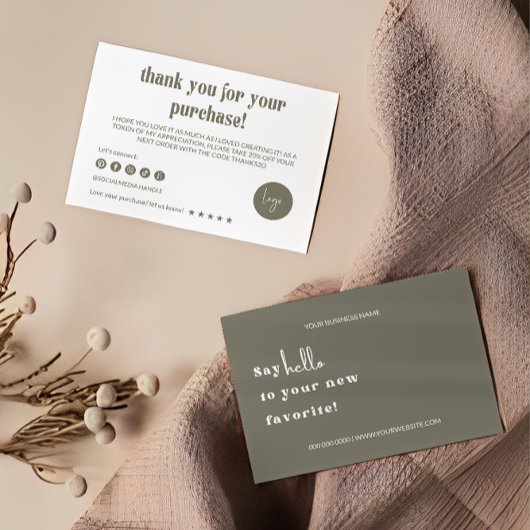 Carte de remerciements commercial modifiable