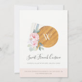 Carte De Remerciements Commission à découper Cuisine Floral Bakery Classe (Dos)