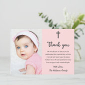 Carte De Remerciements Communion chrétienne de baptême de baptême (Debout devant)