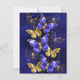 Carte De Remerciements Composition avec papillons Sapphire