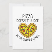 Carte De Remerciements Comprend La Pizza (Devant)