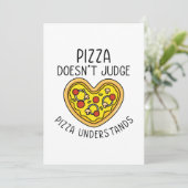 Carte De Remerciements Comprend La Pizza (Debout devant)