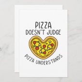 Carte De Remerciements Comprend La Pizza (Devant / Derrière)