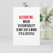 Carte De Remerciements Comptabilité Là où la "responsabilité" n'est pas s (Debout devant)