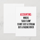 Carte De Remerciements Comptabilité Là où le "flux de trésorerie" n'est p (Devant / Derrière)