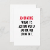 Carte De Remerciements Comptabilité Où est le monde de la comptabilité d' (Devant / Derrière)