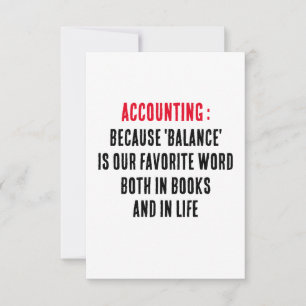 Carte De Remerciements Comptabilité Parce que "balance" est notre mot pré