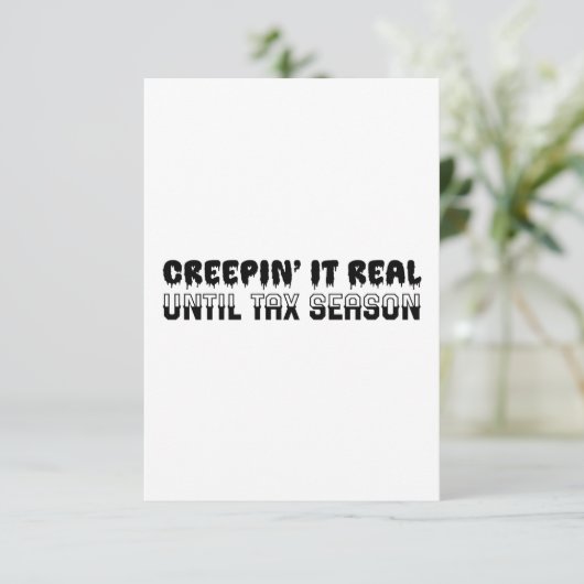 Carte De Remerciements Comptable drôle Halloween - Creepin'It Real (Debout devant)