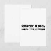 Carte De Remerciements Comptable drôle Halloween - Creepin'It Real (Devant / Derrière)