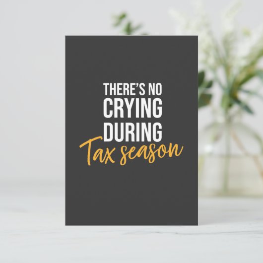 Carte De Remerciements Comptable En Saison Fiscale (Debout devant)