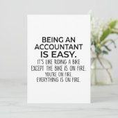 Carte De Remerciements Comptables amusants - Être comptable est facile (Debout devant)