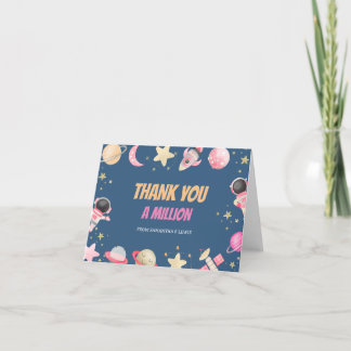 Carte De Remerciements Comptdown Space Girl