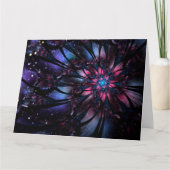 Carte De Remerciements Conception Abstraite des fleurs fractales. (Devant)