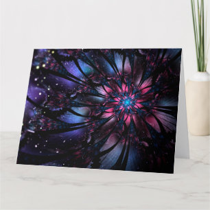 Carte De Remerciements Conception Abstraite des fleurs fractales.