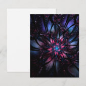 Carte De Remerciements Conception Abstraite des fleurs fractales. (Devant / Derrière)