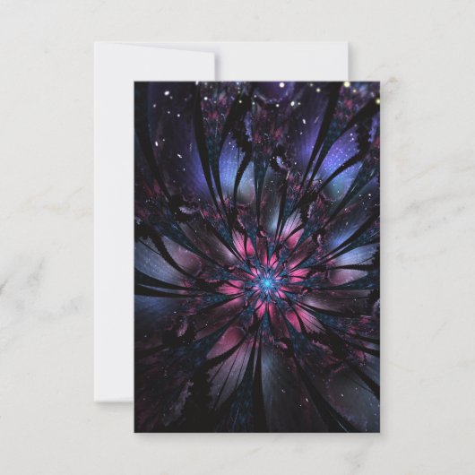 Carte De Remerciements Conception Abstraite des fleurs fractales. (Devant)