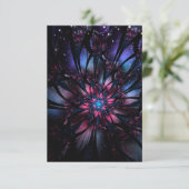 Carte De Remerciements Conception Abstraite des fleurs fractales. (Debout devant)