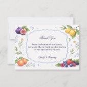 Carte De Remerciements Conception d'appréciation florale de fruits médite (Devant)