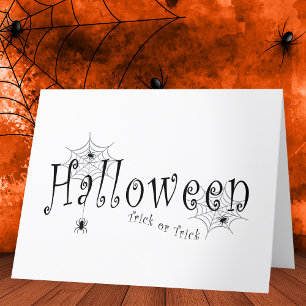 Carte De Remerciements Conception d'araignée d'Halloween farce ou attrape
