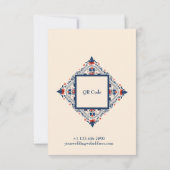 Carte De Remerciements Conception d'art populaire bohème floral Rouge Bla (Dos)