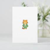 Carte De Remerciements Conception de chat mignon, chat roux (Debout devant)