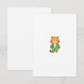 Carte De Remerciements Conception de chat mignon, chat roux (Devant / Derrière)