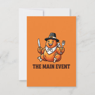 Carte De Remerciements Conception de dindon de Thanksgiving The Main Even