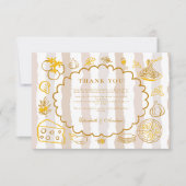 Carte De Remerciements Conception de Mariage alimentaire italien neutre (Devant)