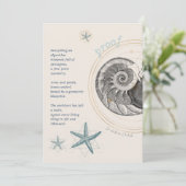 Carte De Remerciements Conception de nautilus coquillage preuve fibonacci (Debout devant)