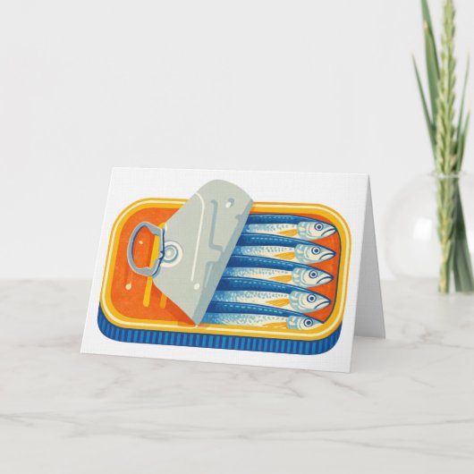 Carte De Remerciements Conception de sardines (Devant)