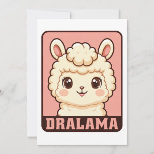 Carte De Remerciements Conception d'illustration de lama mignon
