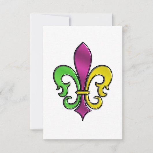 Carte De Remerciements Conception élégante de fleur de lis (Devant)