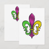 Carte De Remerciements Conception élégante de fleur de lis (Devant / Derrière)