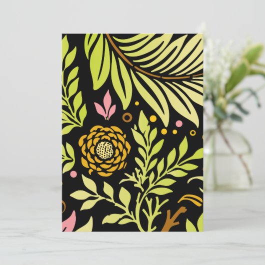 Carte De Remerciements Conception Florale 18 (Debout devant)