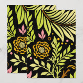 Carte De Remerciements Conception Florale 18 (Devant / Derrière)